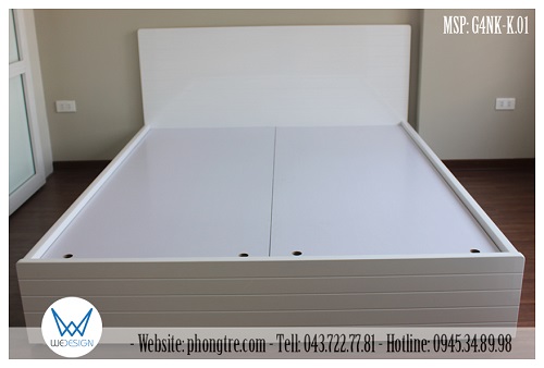 Giường 4 ngăn kéo 1m6 màu trắng G4NK-K.01