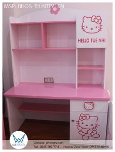 Bàn học tiểu học Hello Kitty có tên bé BHGS-TH.KITTY10N