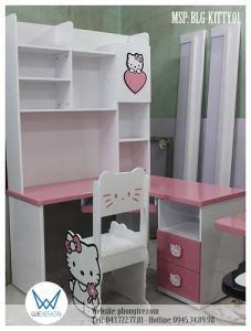 Bộ bàn ghế Hello Kitty đặt góc tường BLG-KITTY.01