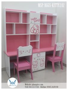 Bộ bàn ghế đôi Hello Kitty BGGS-KITTY2.02 cho 2 bé gái