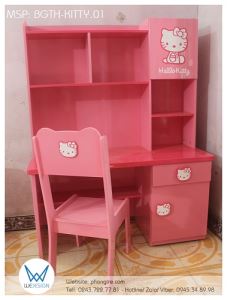 Bộ bàn ghế tiểu học Hello Kitty BGTH-KITTY.01 màu hồng