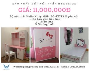Bộ nội thất phòng ngủ Hello Kitty BG-KITTY.11