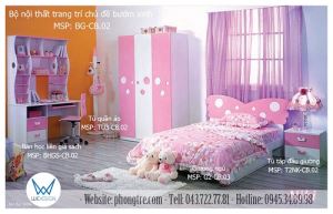 Phòng ngủ bé gái trang trí bướm xinh BG-CB.02