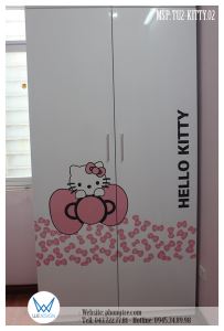 Tủ áo Mèo Hello Kitty ôm nơ