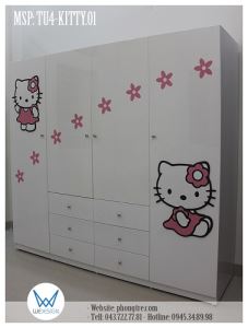 Tủ Hello Kitty và hoa xinh TU4-KITTY.01