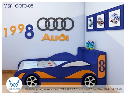 Mẫu thiết kế 3D giường ô tô số 8 chị Hoa Trần đặt Wedesign đóng cho bé trai nhà mình