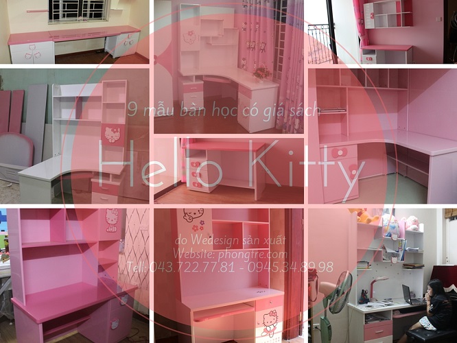 Video 9 mẫu bàn học Hello Kitty dễ thương