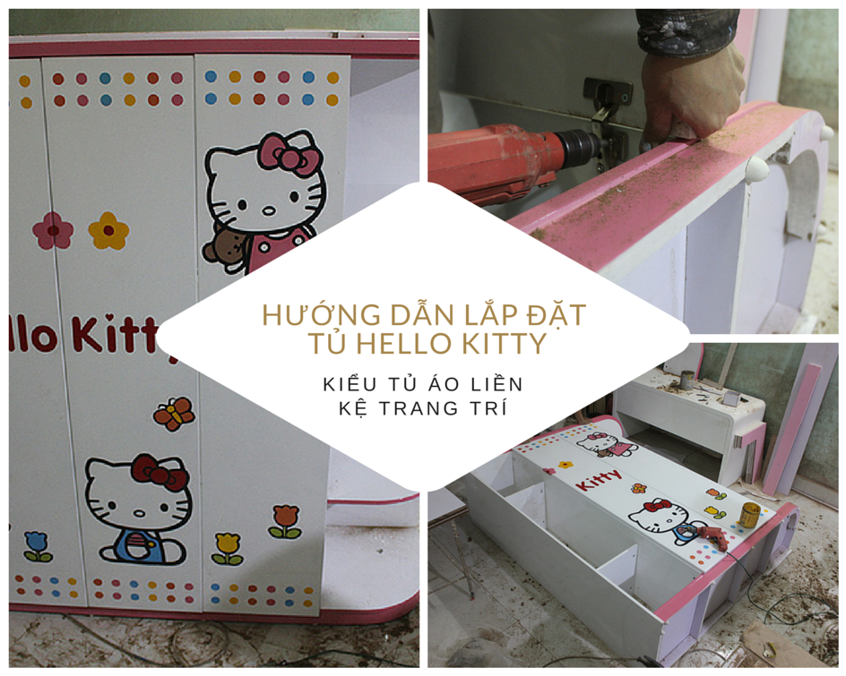 Album hướng dẫn chị Hường Châu lắp đặt tủ Kitty