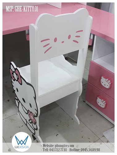 Ghế Hello Kitty cầm hoa xinh MSP: GHE-KITTY.01