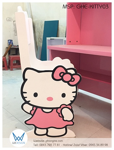 Ghế tiểu học Hello Kitty giơ tay cháo GHE-KITTY.03 