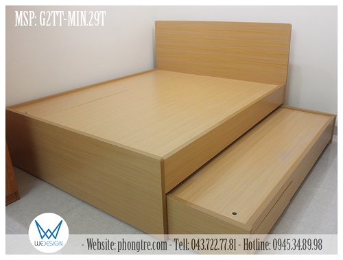 Diện tích sàn cần có để sử dụng giường tầng thấp đa năng MSP: G2TT-MIN.29T là2m96x2m06