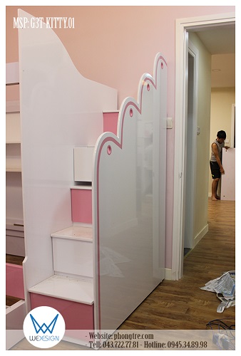 Cầu thang của giường 3 tầng Hello Kitty MSP: G3T-KITTY.01