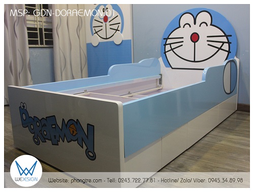 Giường Doraemon đa năng có thành chắn