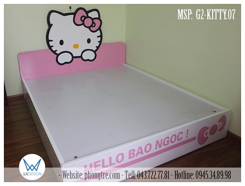 Giường Hello Kitty MSP: G2-KITTY.07 kích thước 1m6x2m