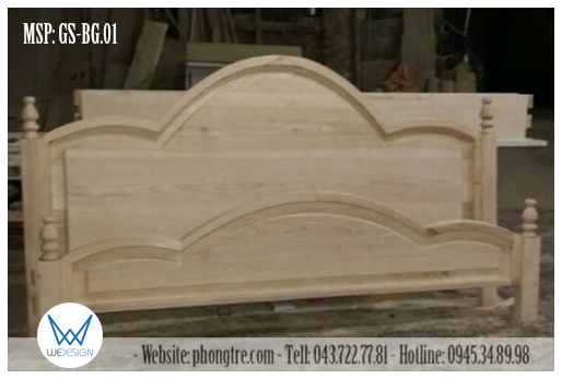 Phần mộc thô của giường công chúa gỗ sồi tự nhiên MSP: GTN-BG.01