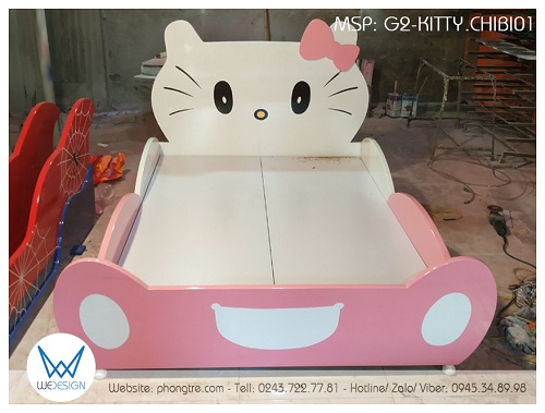 Giường ngủ Hello Kitty G2-KITTY.CHIBI01 phong cách chibi dễ thương
