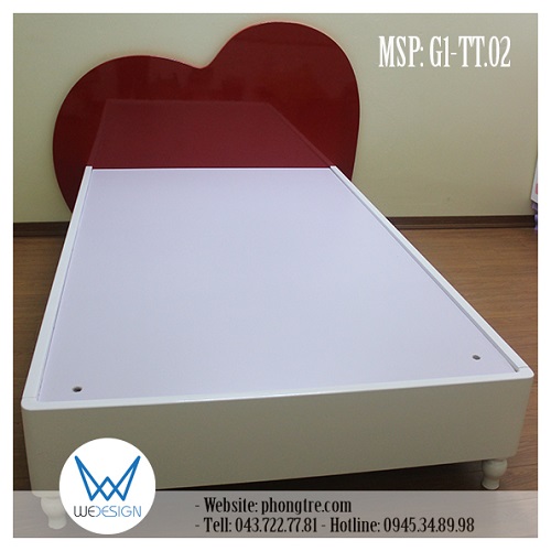 Giường ngủ trái tim MSP: G1-TT.02 có kích thước 1m2x2m