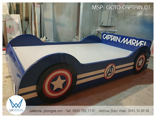 Mẫu thiết kế giường ô tô Đội trưởng Mỹ Captain America GOTO-CAPTAIN.01