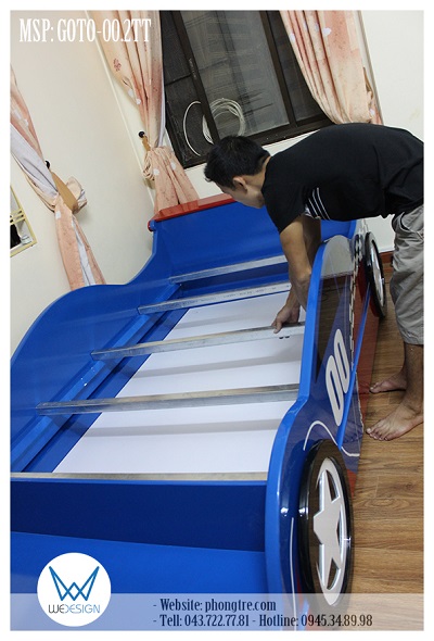 Kết cấu giường tầng trên của giường ô tô 2 tầng thấp MSP: GOTO-00.2TT