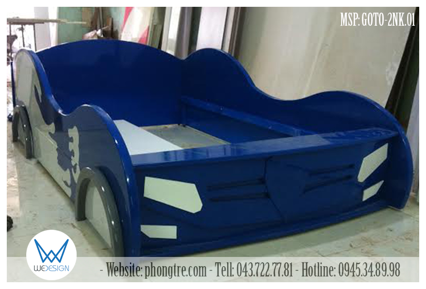 Giường ô tô thể thao màu xanh nước biển cá tính MSP: GOTO-2NK.01