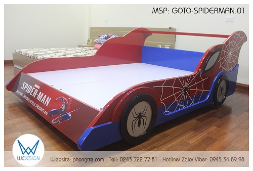 Mẫu thiết kế giường ô tô đua Spider Man GOTO-SPIDERMAN.01