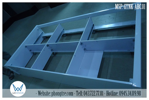 Kết cấu giường tầng dưới của giường tầng thấp MSP: GTNK-ABC.01
