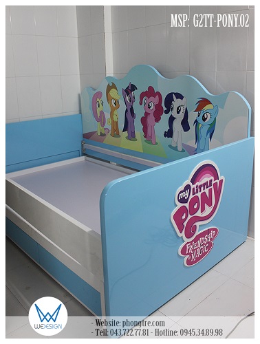 Kết cấu khung giường tầng trên của giường tầng thấp kiểu sofa My Little Pony MSP: G2TT-PONY.02