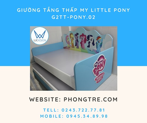 Giường tầng thấp kiểu sofa My Little Pony - Friendship is Magic G2TT-PONY.02