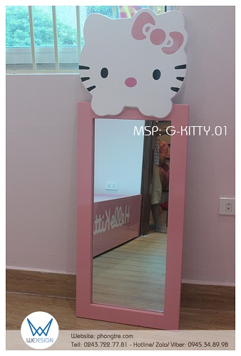 Gương Hello Kitty G-KITTY.01 cho 2 bé làm điệu