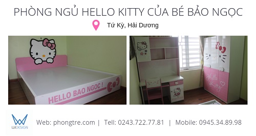 Phòng Hello Kitty của bé Bảo Ngọc (Tứ Kỳ, Hải Dương)