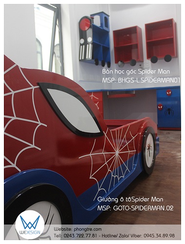 Nội thất Spider Man của phòng Gia Bảo