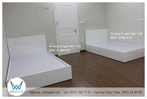 Phòng ngủ nội thất trắng trong căn phòng ngủ sơn màu ghi nhạt rất phù hợp làm không gian phòng ngủ cho Teens Boy
