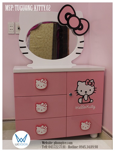 Tủ gương Hello Kitty MSP: TUGUONG-KITTY.02 của bé Su